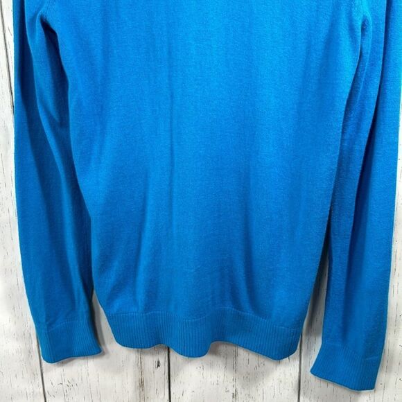 Hollister Mens Aqua Blue V Neck Sweater Coastal Preppy Classic Casual Everyday - Picture 7 of 13
